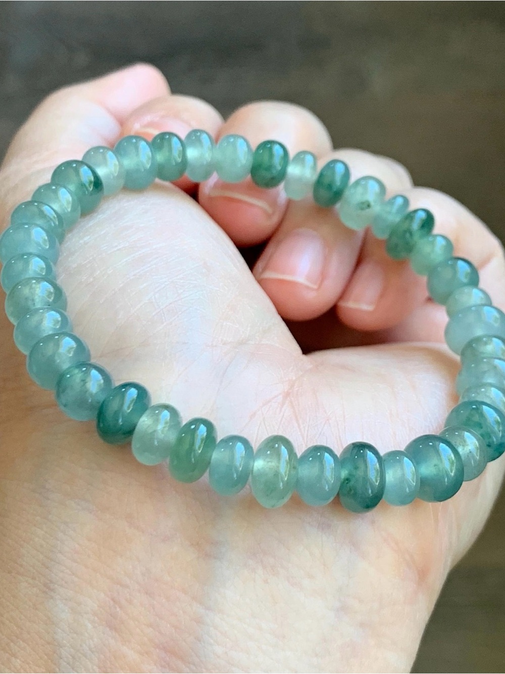 Natural Jade Grade A Jadeite Drum Bracelet